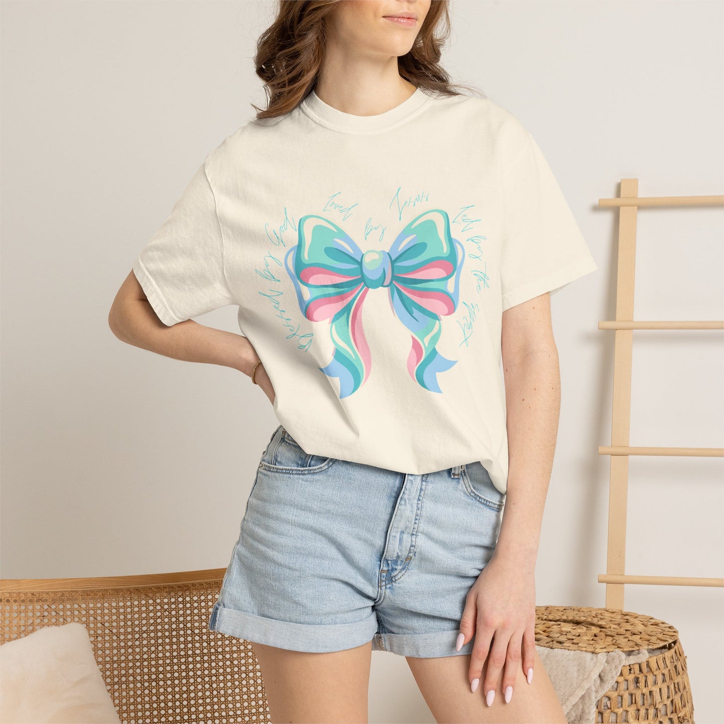 Pastel Ribbon Bow T-Shirt — Cute Gift-Ready Graphic Tee