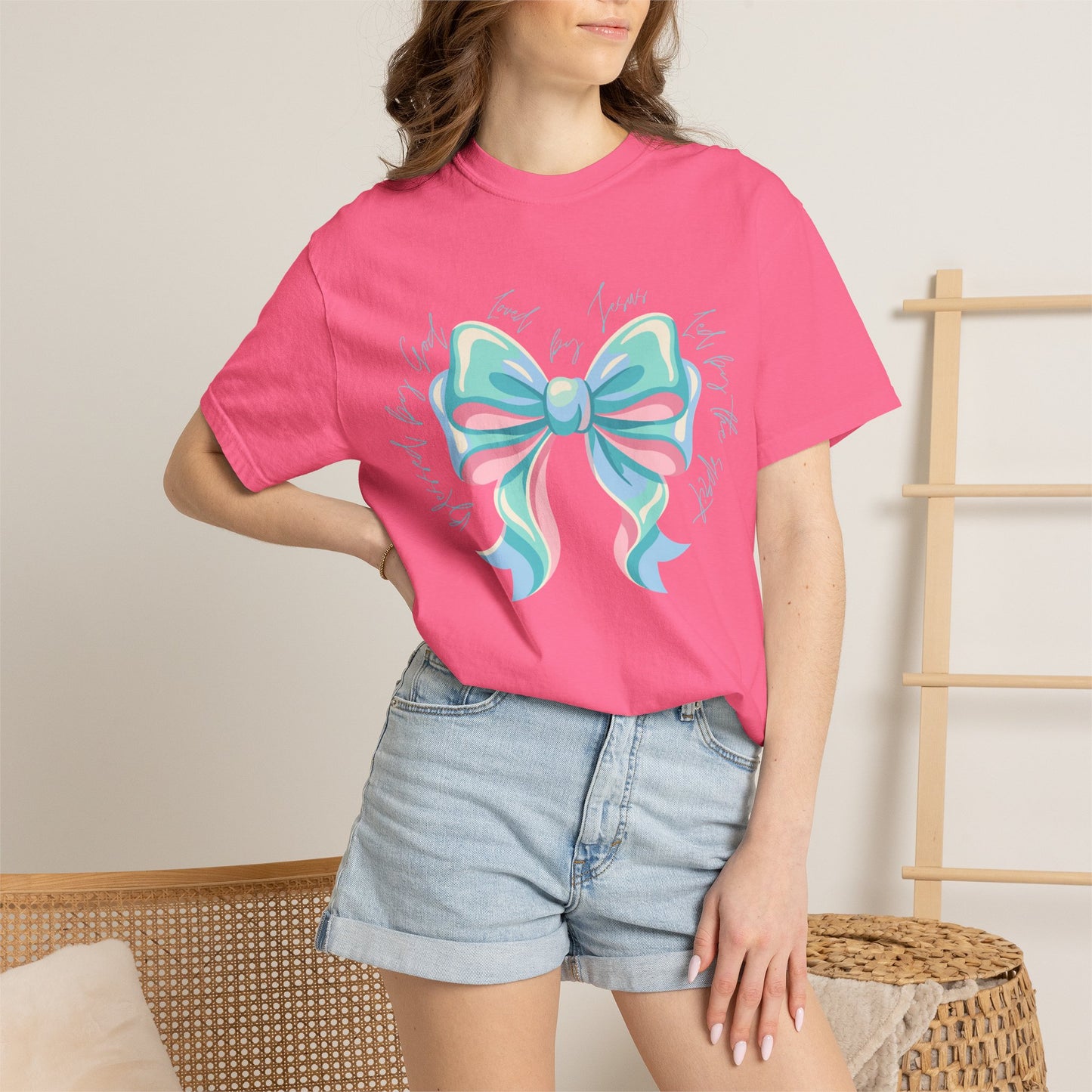 Pastel Ribbon Bow T-Shirt — Cute Gift-Ready Graphic Tee
