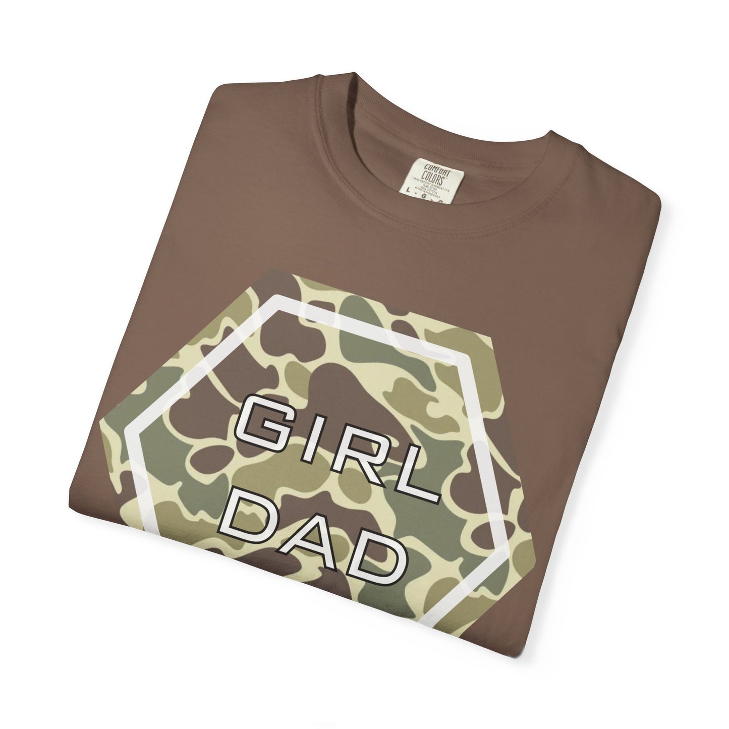 Girl Dad Camo T-Shirt — Military Camo Hexagon Father’s Day Tee