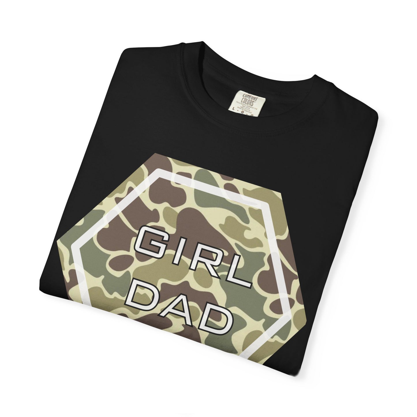 Girl Dad Camo T-Shirt — Military Camo Hexagon Father’s Day Tee