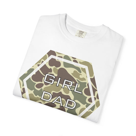 Girl Dad Camo T-Shirt — Military Camo Hexagon Father’s Day Tee