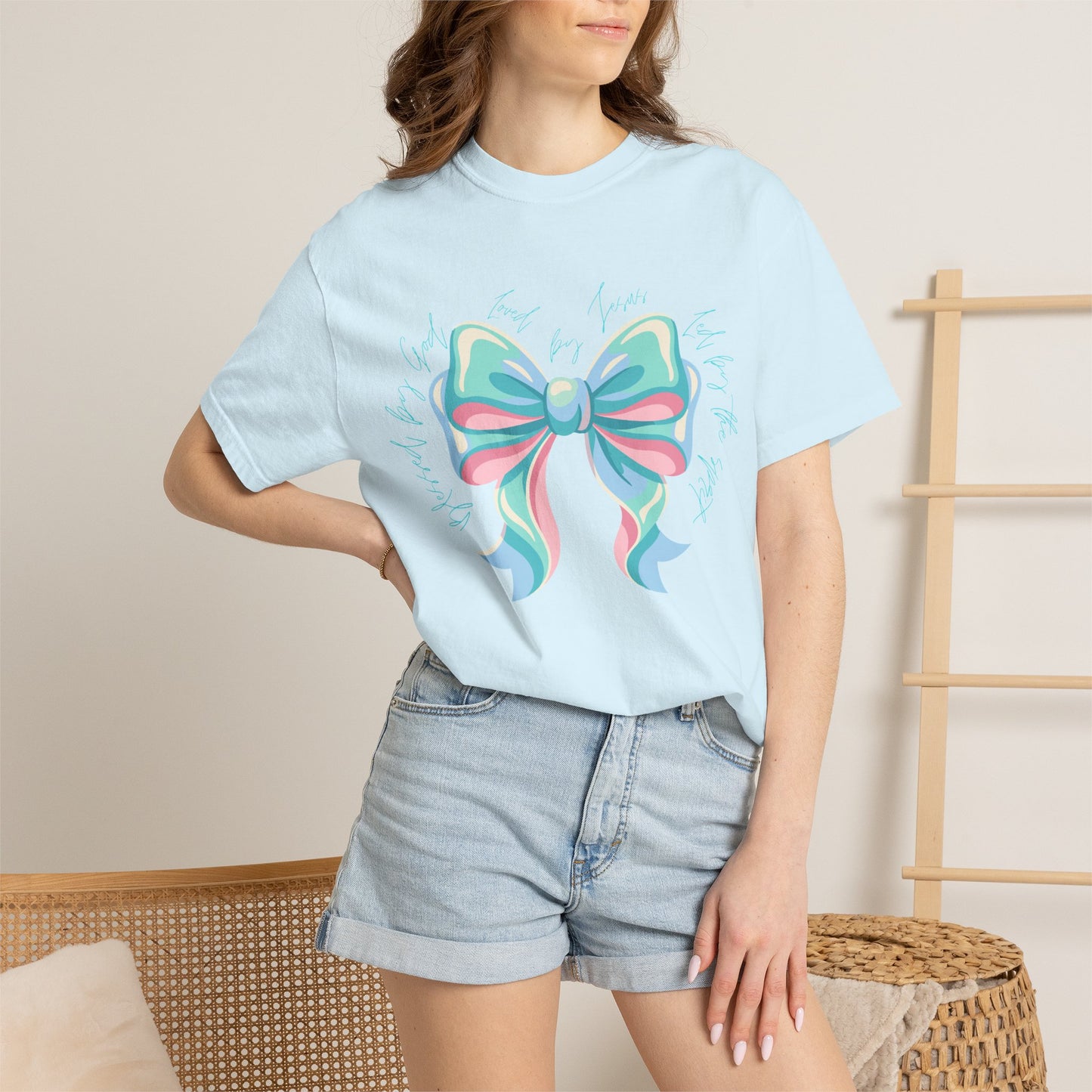 Pastel Ribbon Bow T-Shirt — Cute Gift-Ready Graphic Tee