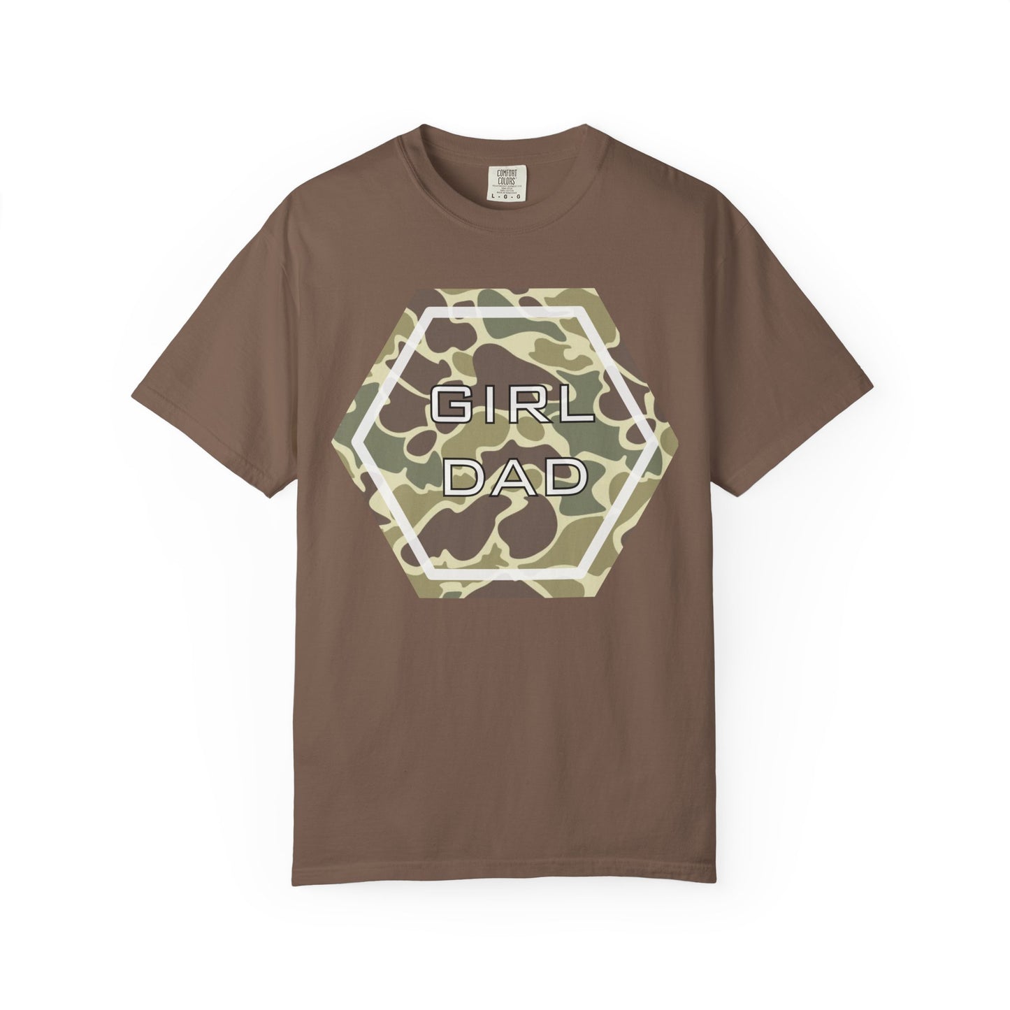 Girl Dad Camo T-Shirt — Military Camo Hexagon Father’s Day Tee