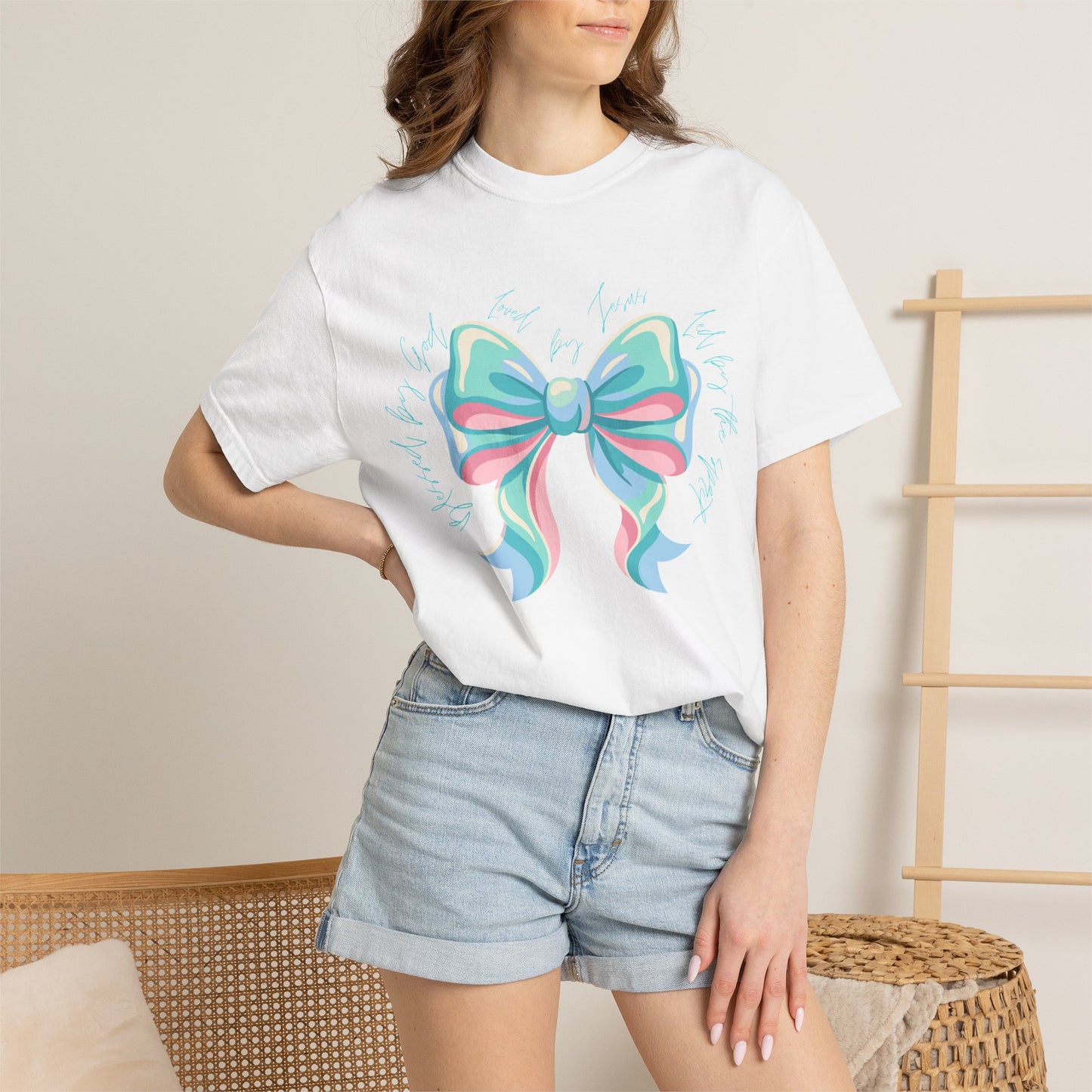 Pastel Ribbon Bow T-Shirt — Cute Gift-Ready Graphic Tee