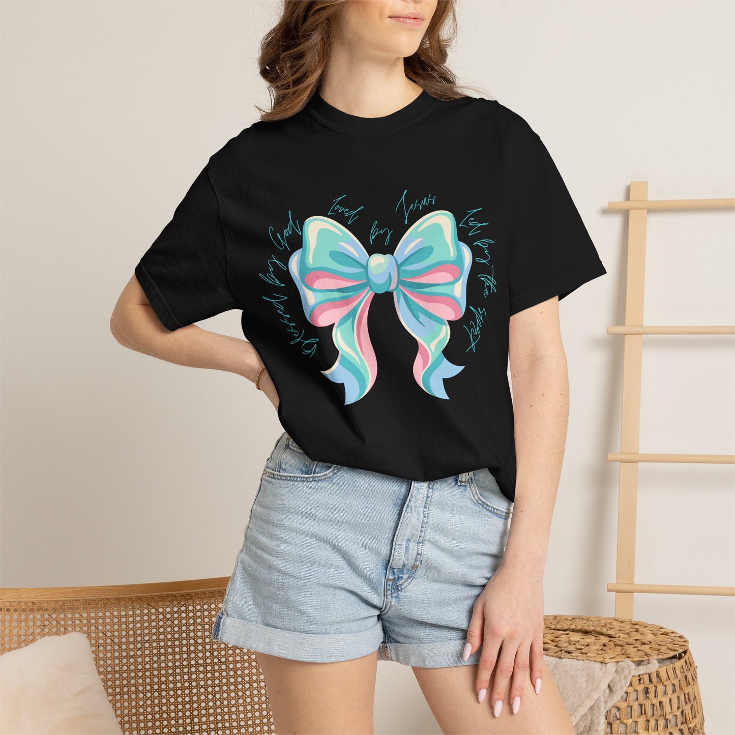 Pastel Ribbon Bow T-Shirt — Cute Gift-Ready Graphic Tee