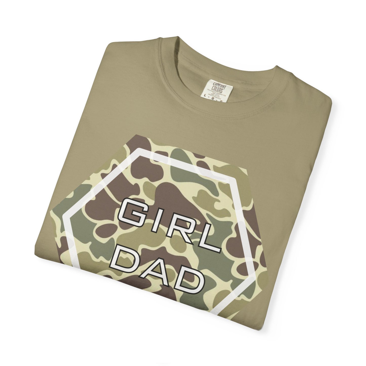 Girl Dad Camo T-Shirt — Military Camo Hexagon Father’s Day Tee