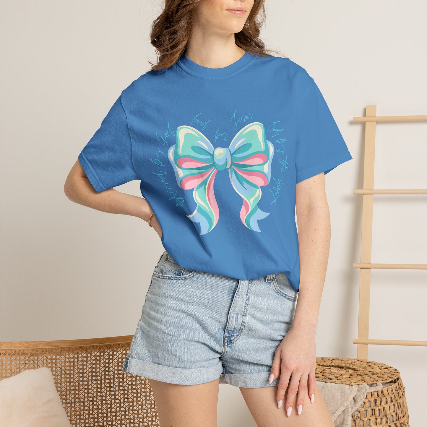 Pastel Ribbon Bow T-Shirt — Cute Gift-Ready Graphic Tee