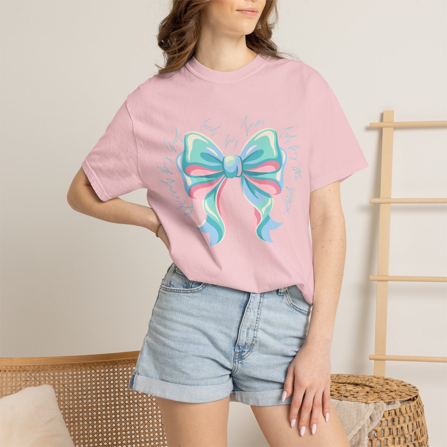 Pastel Ribbon Bow T-Shirt — Cute Gift-Ready Graphic Tee